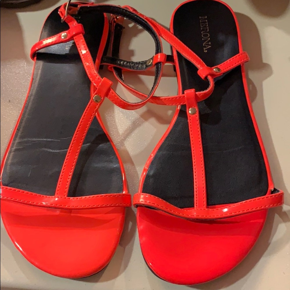 Orange sandals